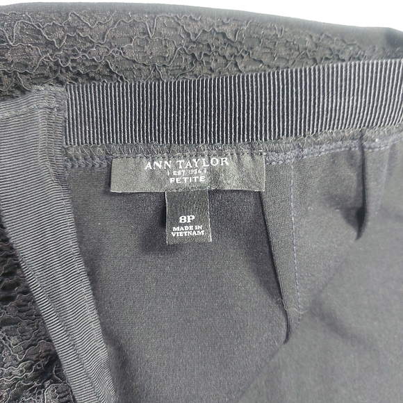 Ann Taylor Textured Black Mini Skirt, 8 Petite - Picture 8 of 9